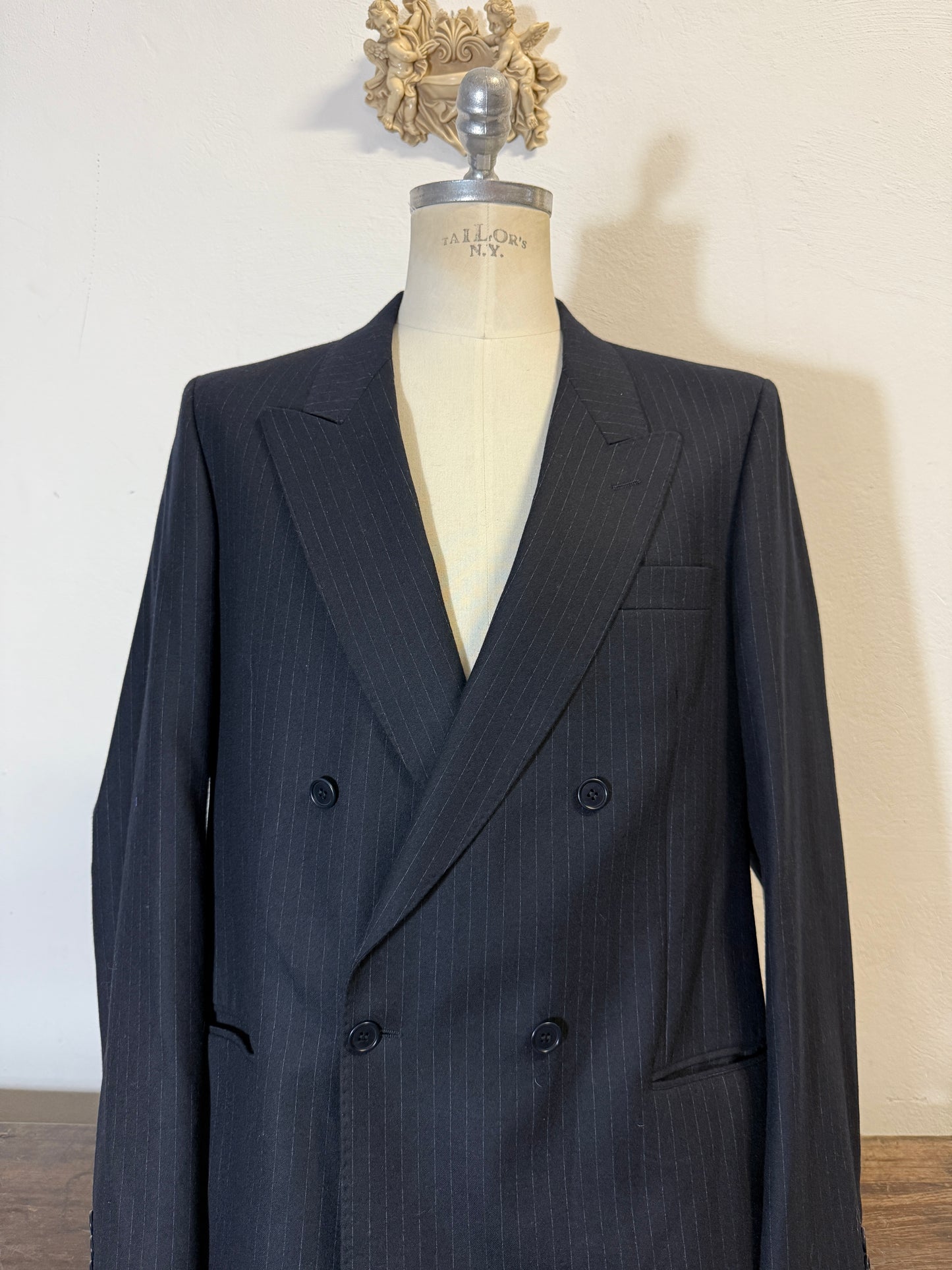 Double-Breasted Pinstripe Blazer “L/XL”