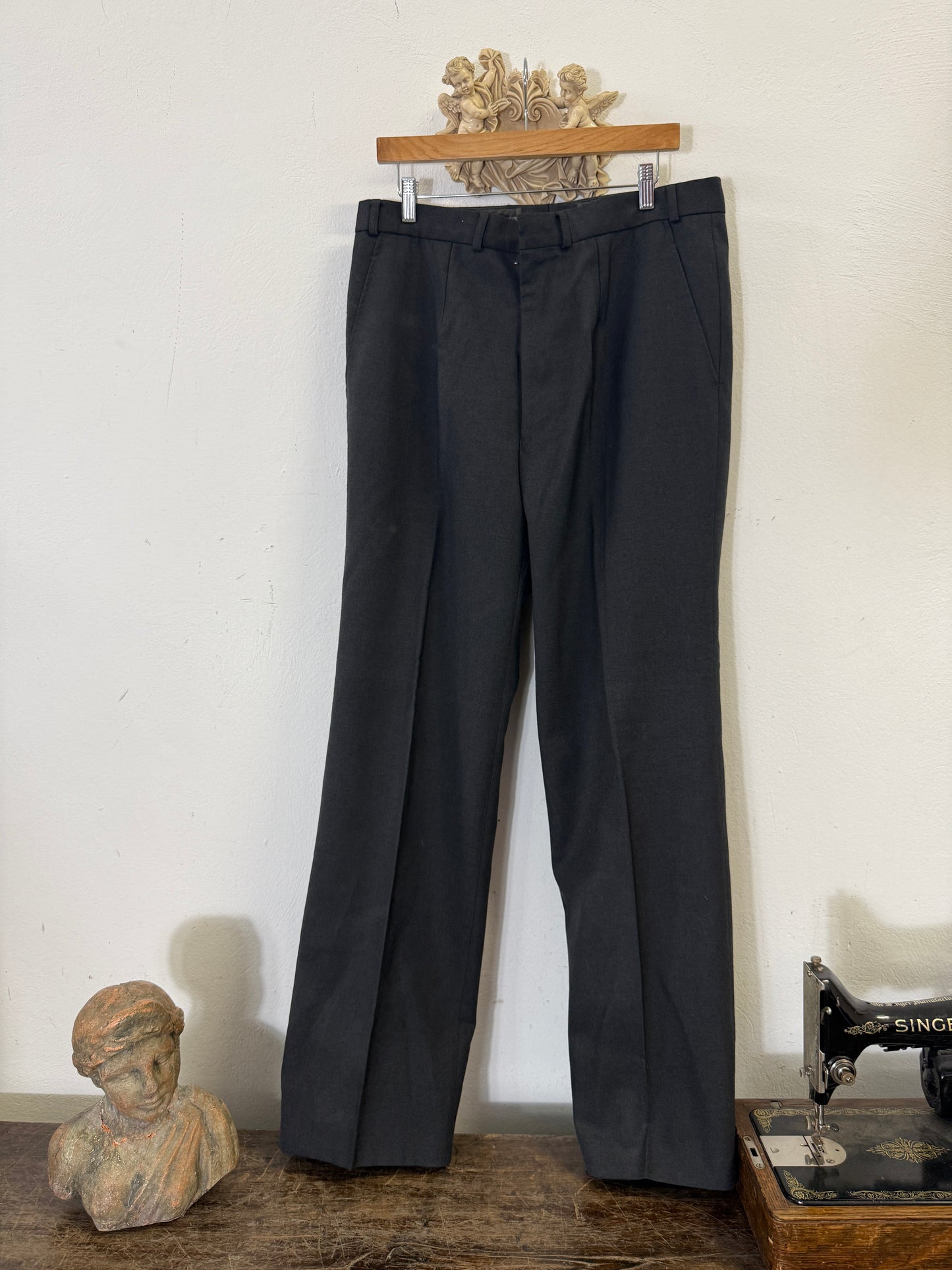 Vintage Grey German Army Wool Pants “W35”