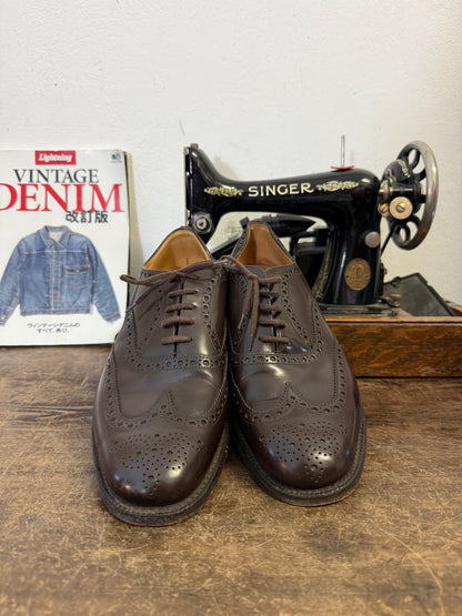 Used Church’s Men’s Burgundy Leather Derby Shoes – Made in England – UK Size 10