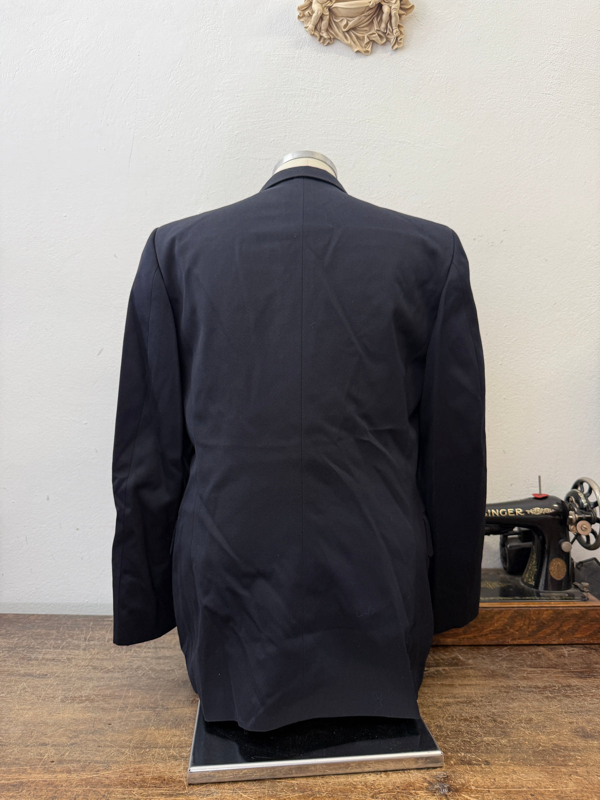 Vintage Italian Navy Double Breasted Jacket “M”