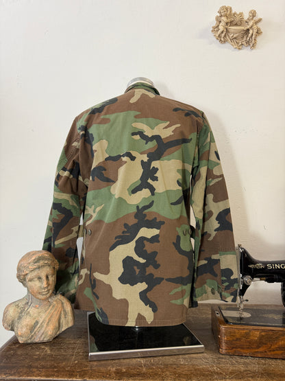Vintage Woodland Camo Jacket Us Army “M”