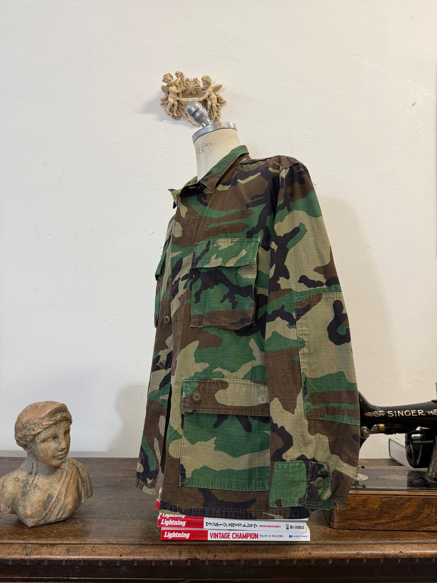 Vintage Woodland Jacket Rip Stop Us Army “L”