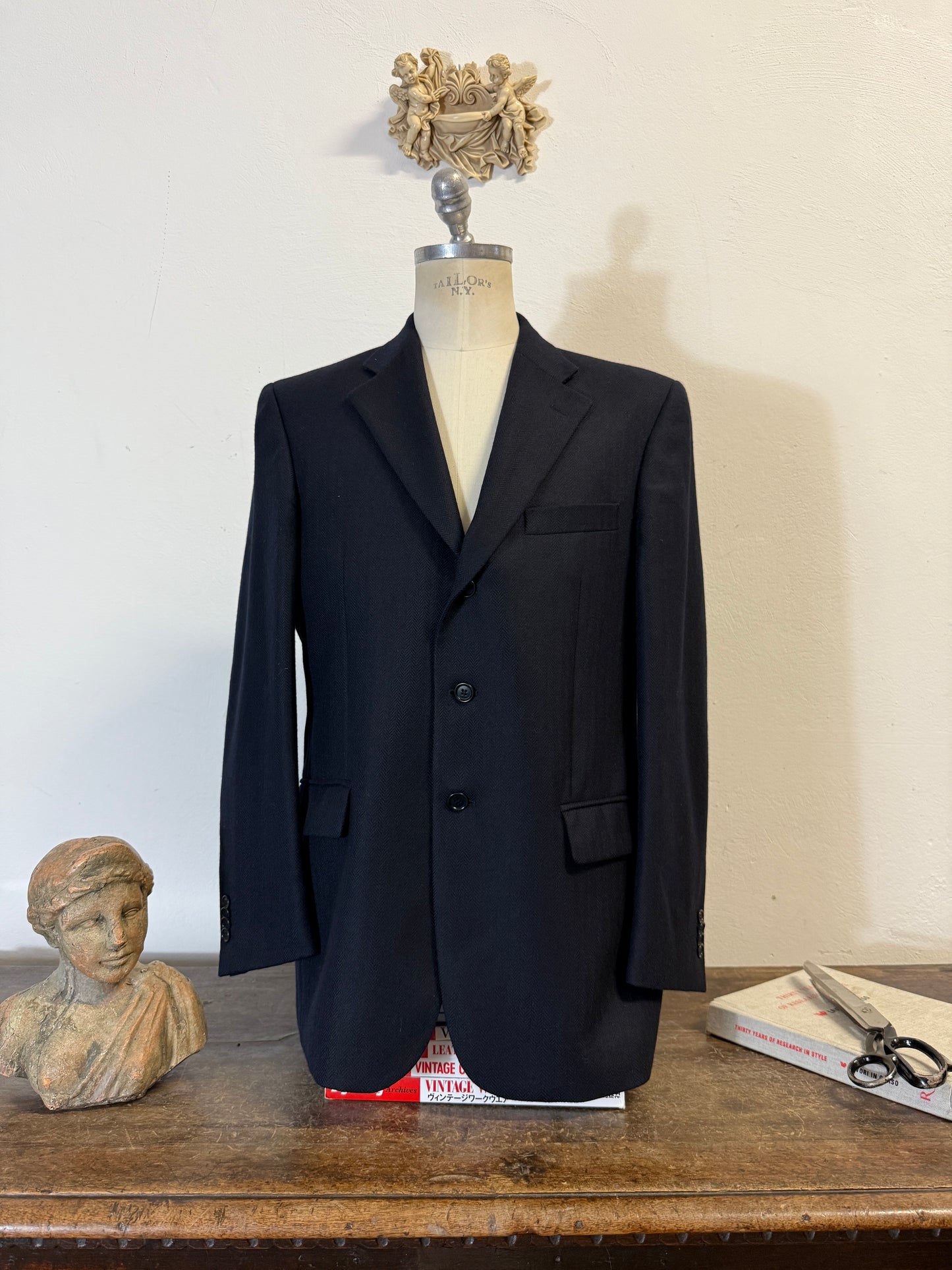 Vintage Wool Blazer Blu Navy “L”