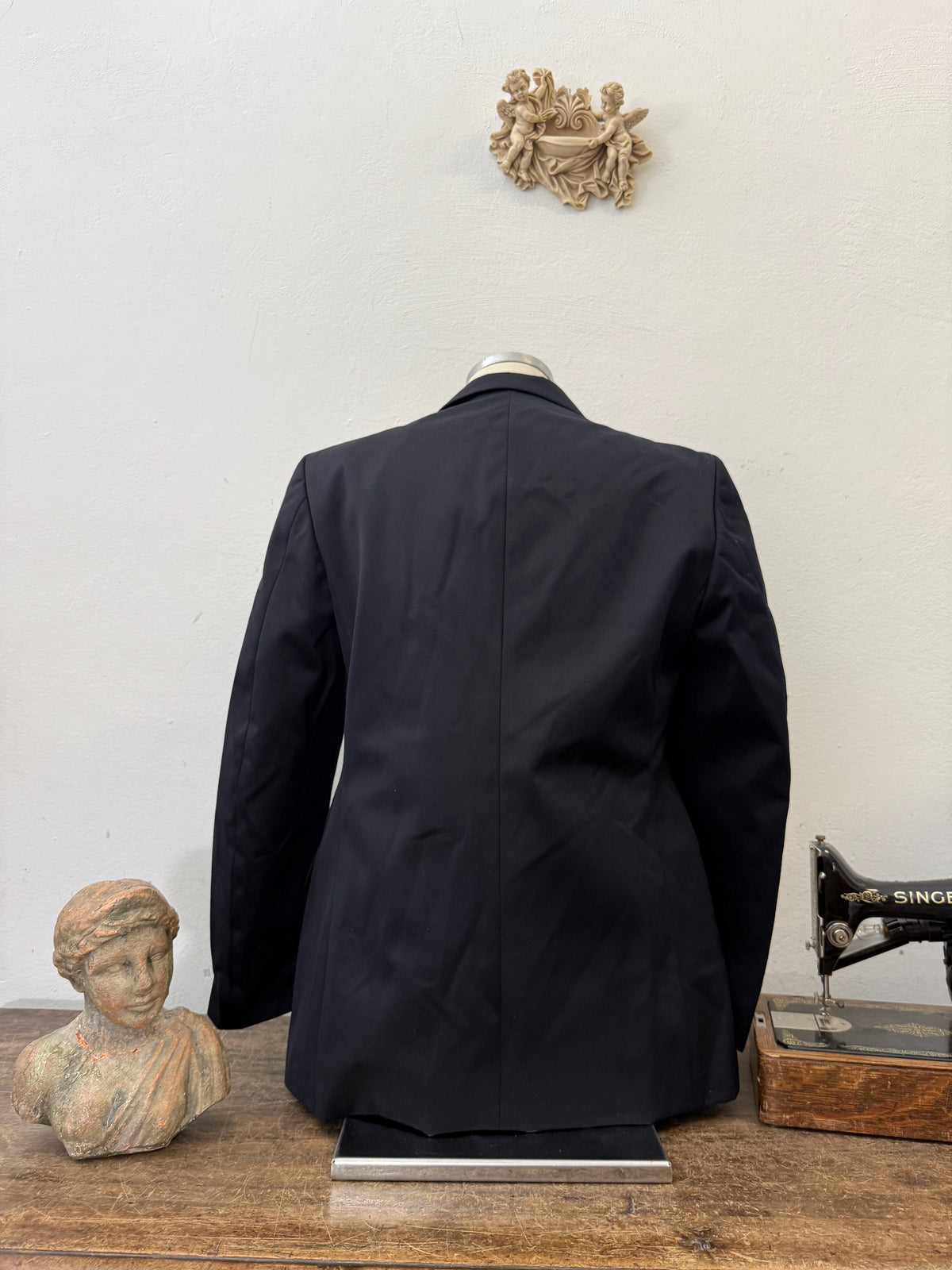 Vintage Italian Navy Double Breasted Jacket “L/XL”