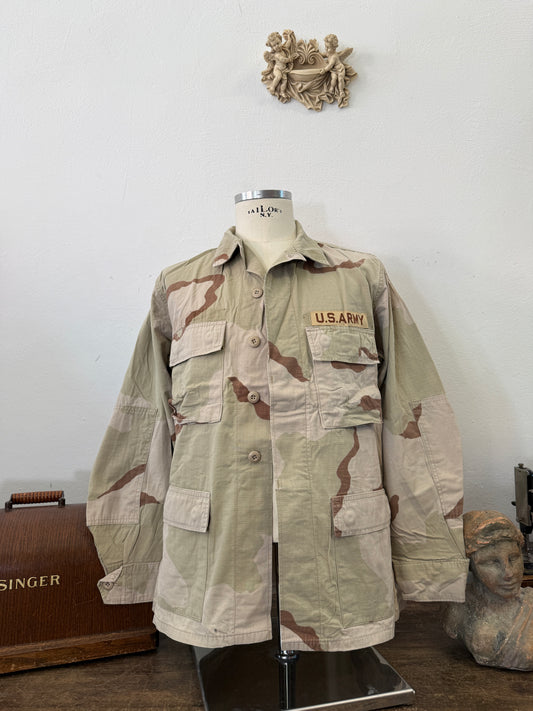 Vintage BDU Camo Jacket Ripstop US Army – L