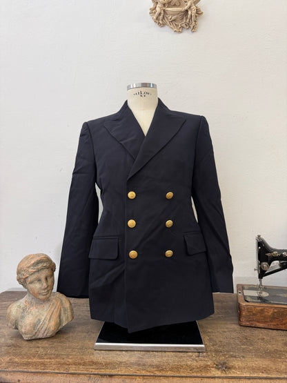 Vintage Italian Navy Double Breasted Jacket “M/L”