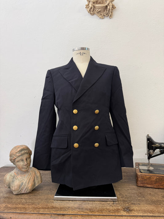 Vintage Italian Navy Double Breasted Jacket “M/L”