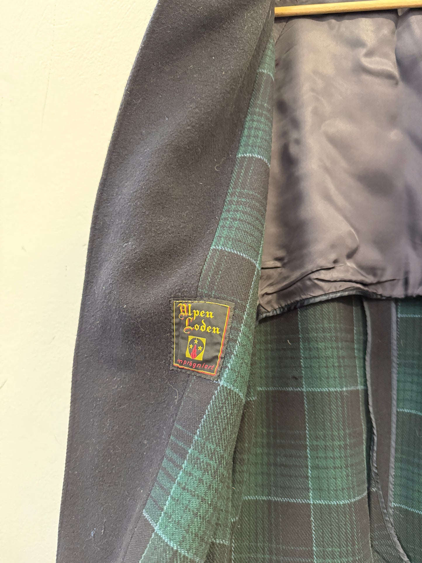 Vintage 90’s Loden Coat - Blue Navy “L/XL”