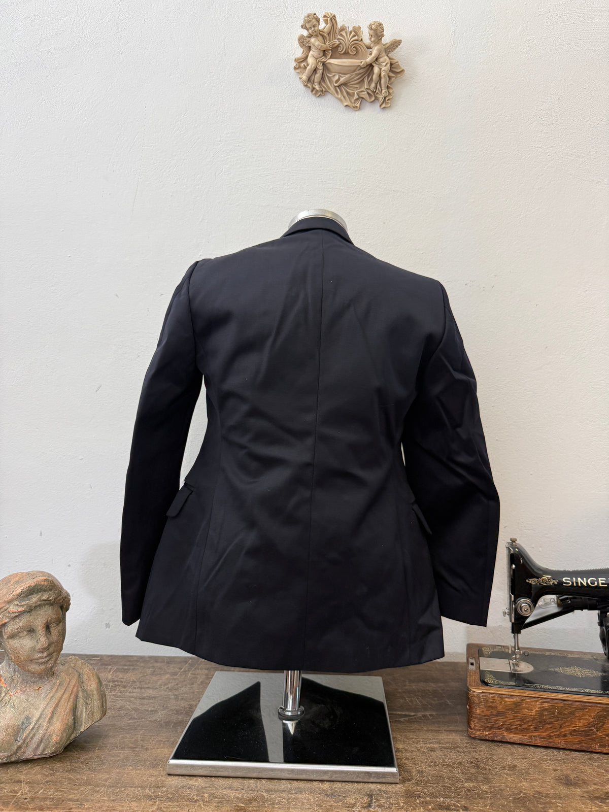 Vintage Italian Navy Double Breasted Jacket “XS”