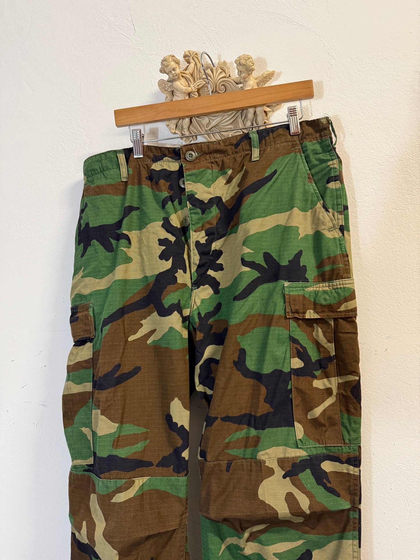 Vintage Woodland Camo Cargo Pants Us Army Rip Stop “W36”