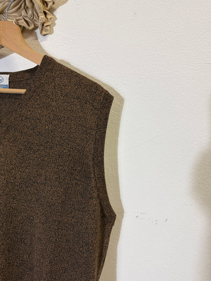 Brown Sleeveless V-neck sweater “M”