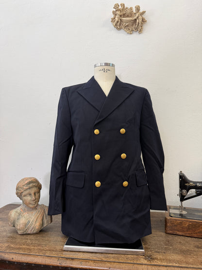 Vintage Italian Navy Double Breasted Jacket “M/L”