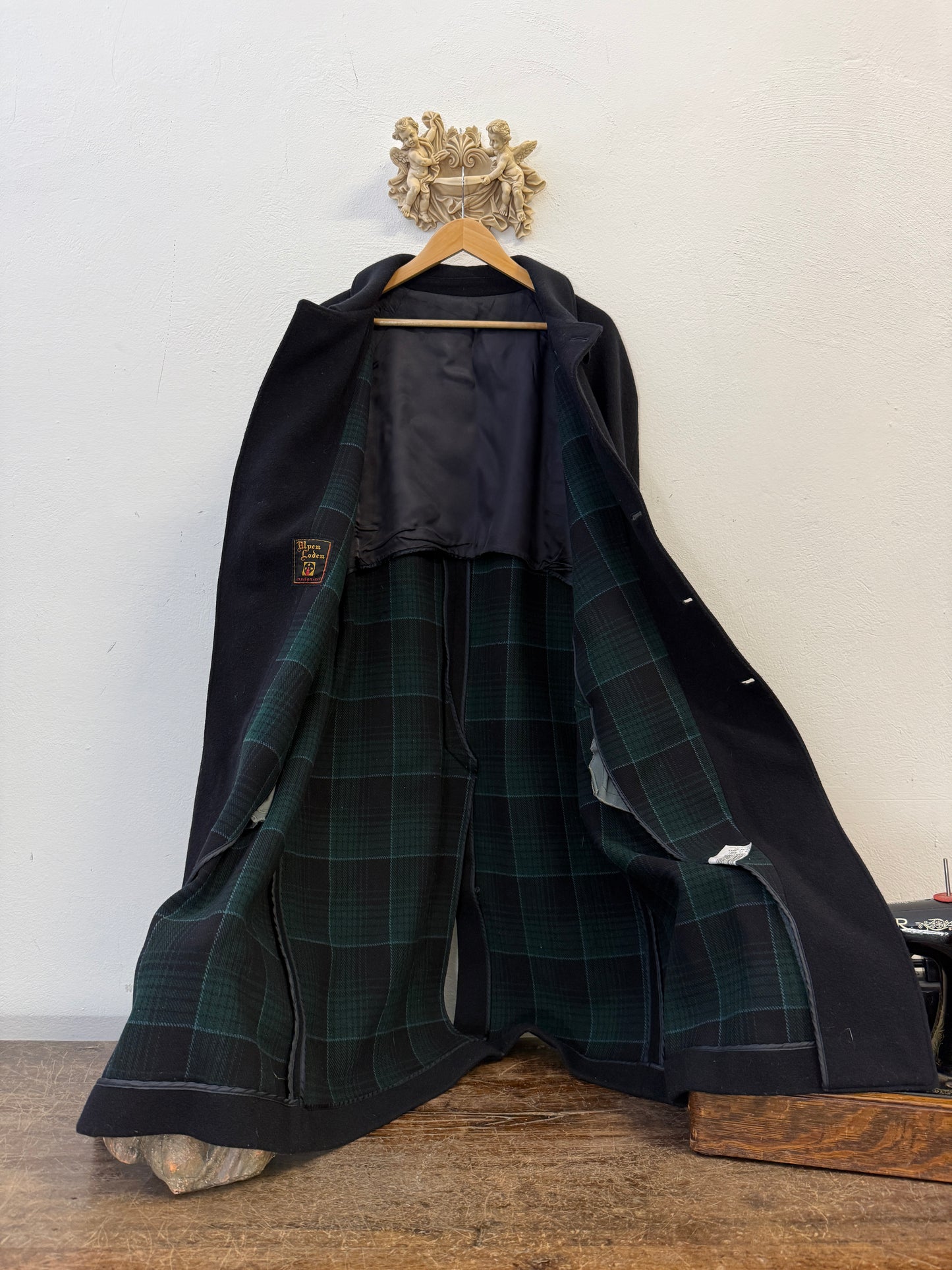 Vintage 90’s Loden Coat - Blue Navy “L/XL”