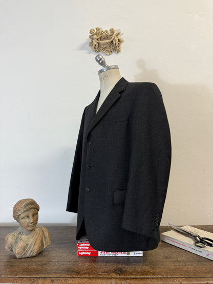 Vintage Black/Grey Wool Blazer