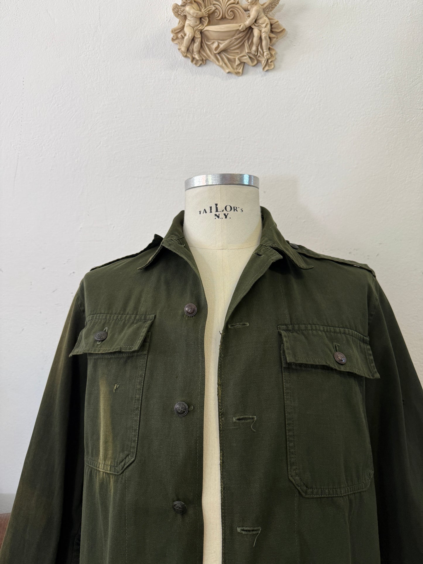 Vintage 80’s Faded Hungarian Army Shirt “S”