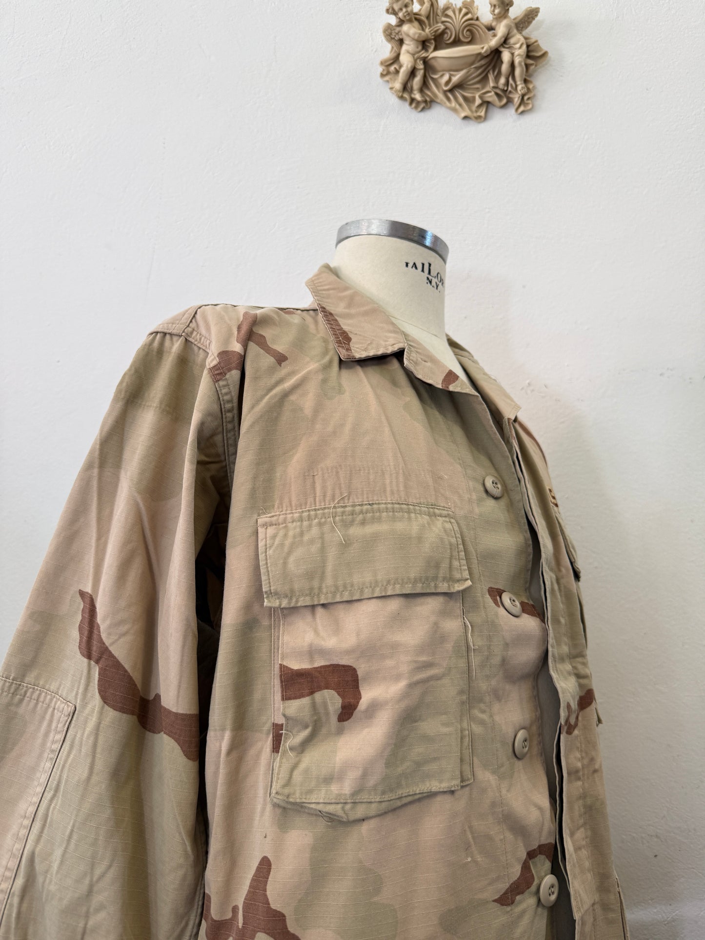 Vintage BDU Camo Jacket Ripstop US Army – L