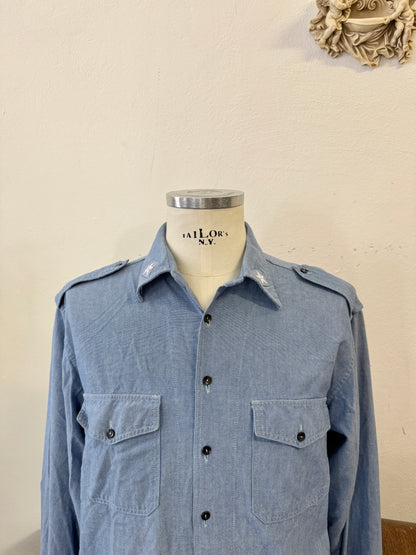 Vintage 90’s Italian Navy Shirt “L/XL”