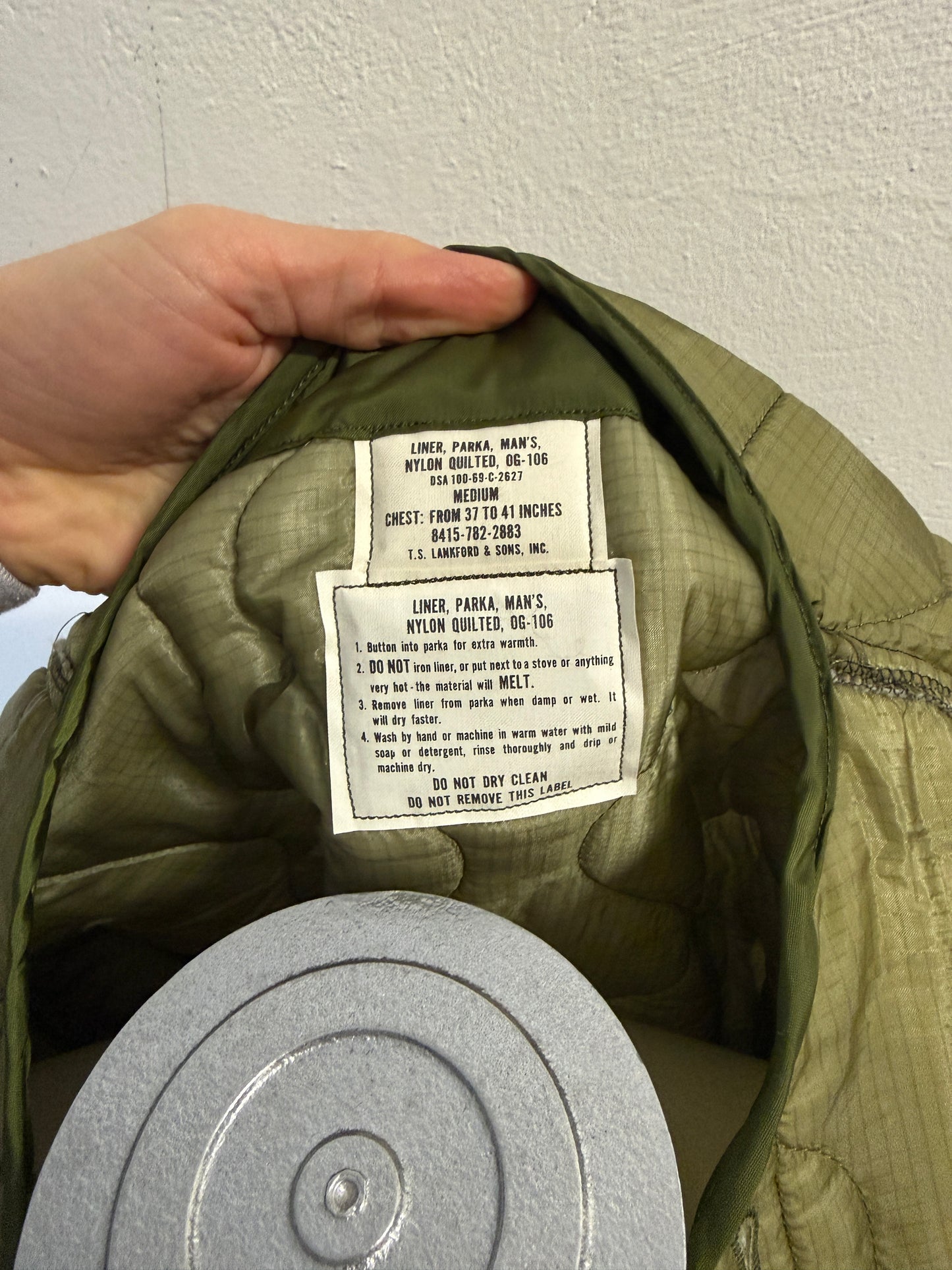 Vintage 60’s US Army Liner Parka Jacket “L”