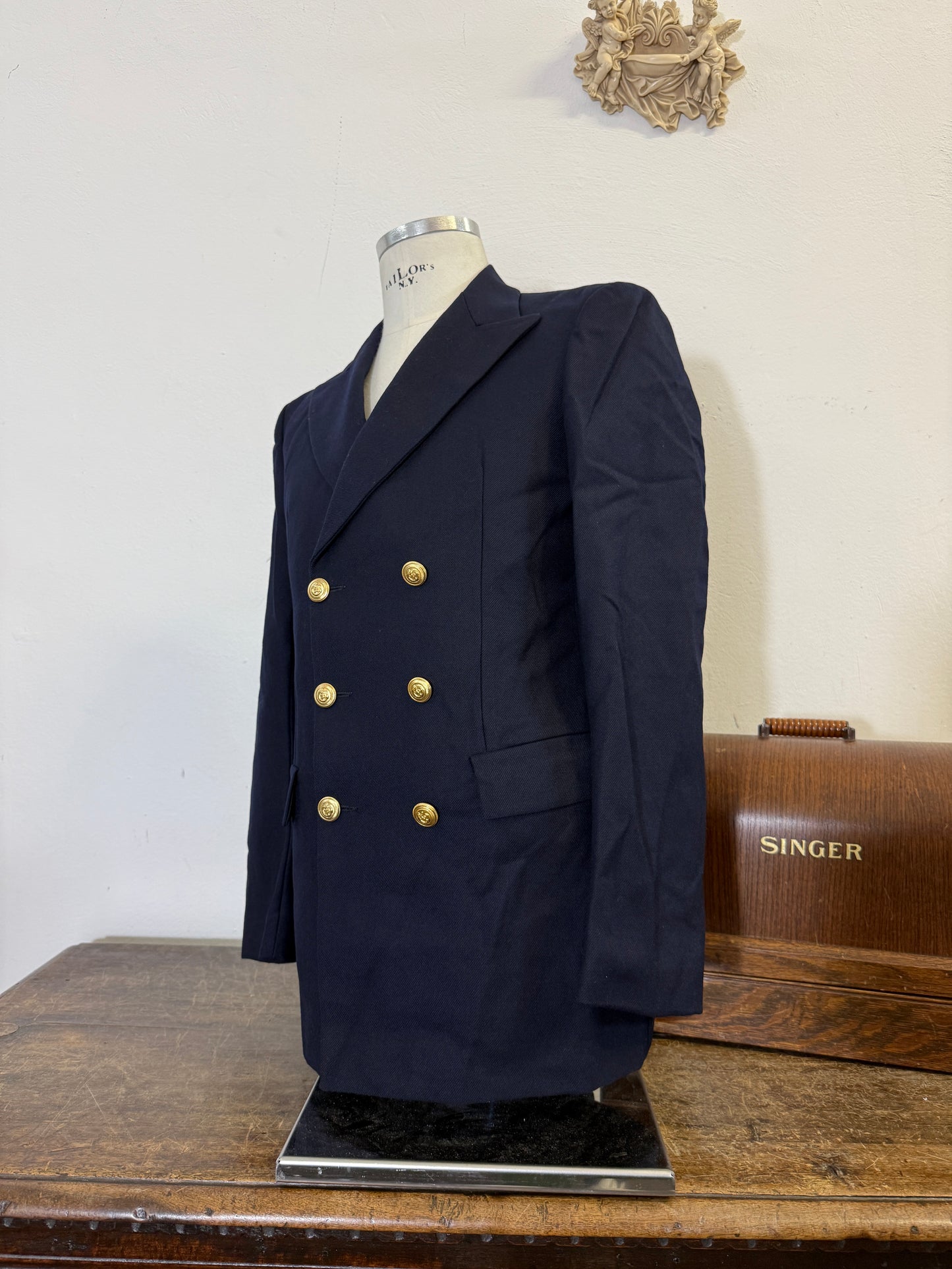 Vintage 00’s Italian Navy Double Breasted Jacket “S/M”