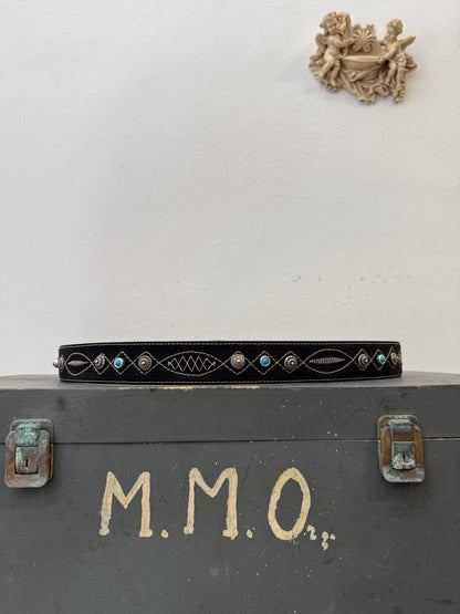Suede Belt with Embroidery - Henry