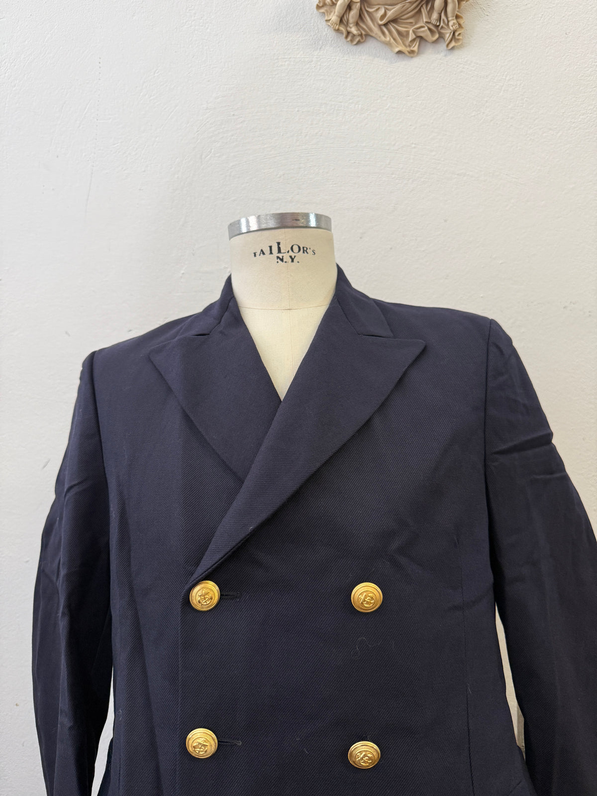 Vintage Italian Navy Double Breasted Jacket “S”