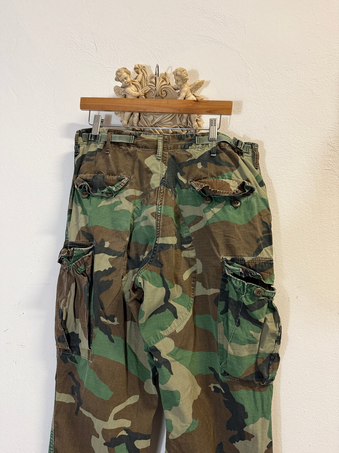 Vintage Woodland Camo Cargo Pants Us Army Rip Stop “W34”