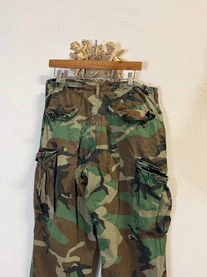 Vintage Woodland Camo Cargo Pants Us Army Rip Stop “W34”