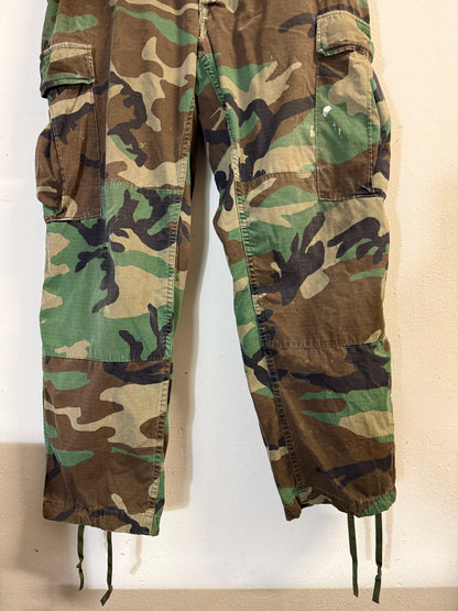 Vintage Woodland Camo Cargo Pants Us Army Rip Stop “W34”