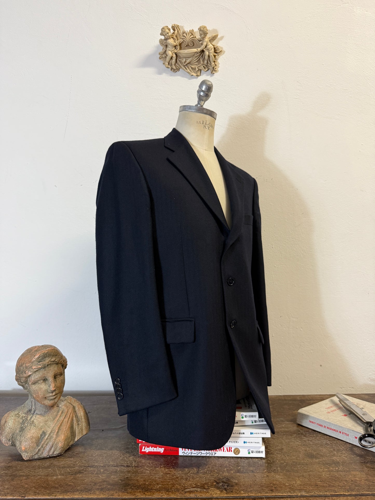 Vintage Wool Blazer Blu Navy “L”