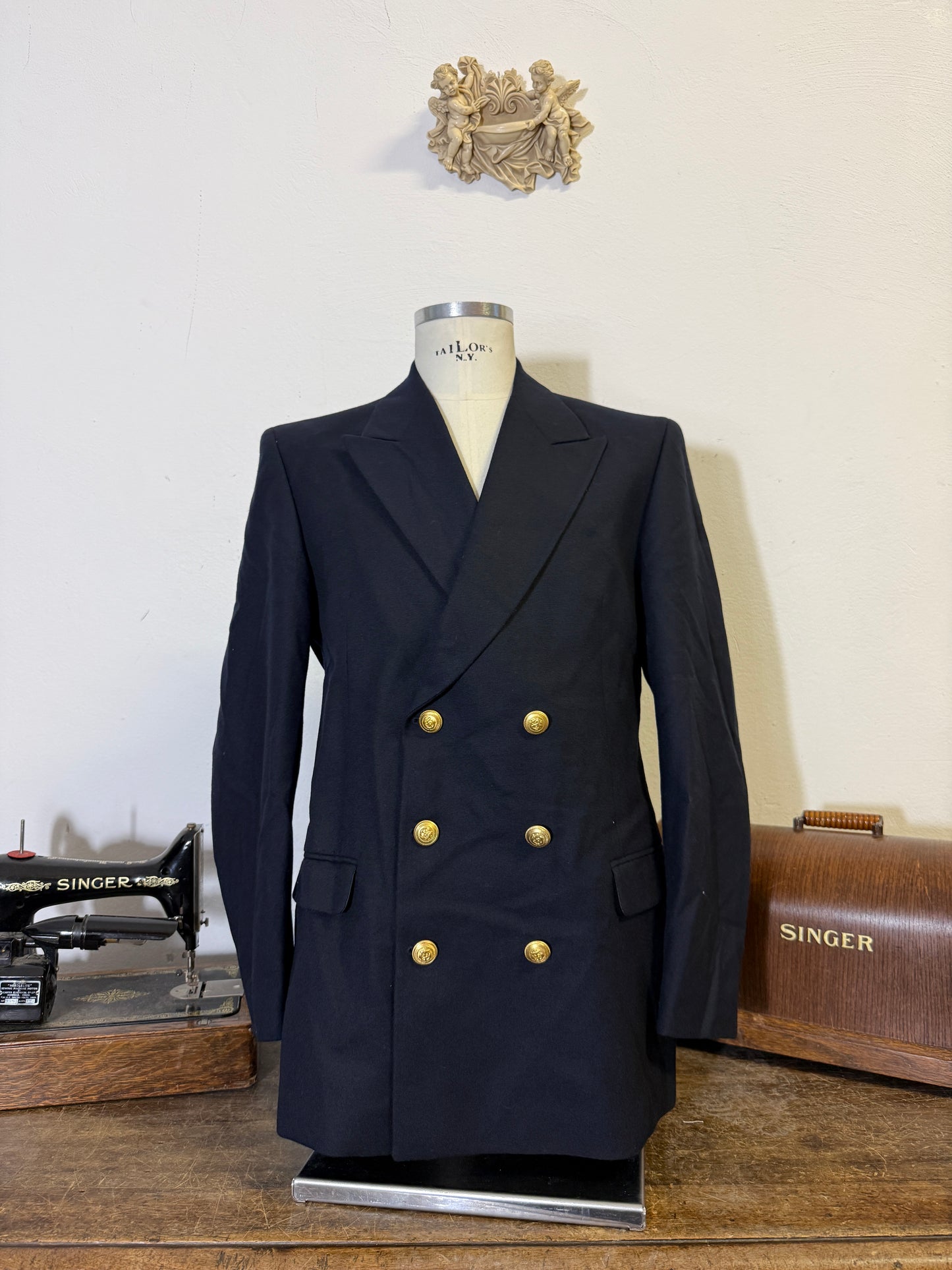 Vintage 90’s Italian Navy Double Breasted Jacket “L/XL”