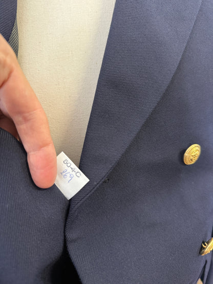 Vintage Italian Navy Double Breasted Jacket “S/M”