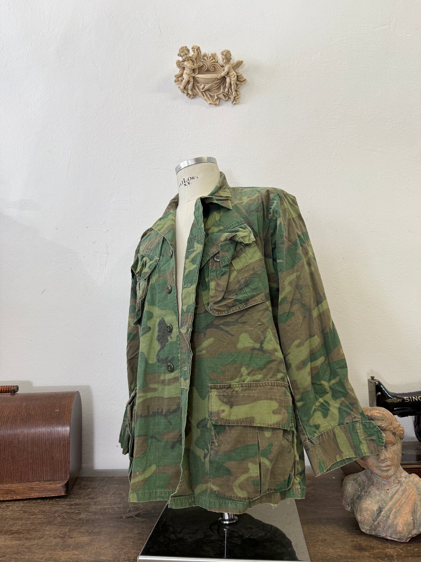 Vintage 60’s Ripstop Jungle Jacket ERDL Us Army “M/L”