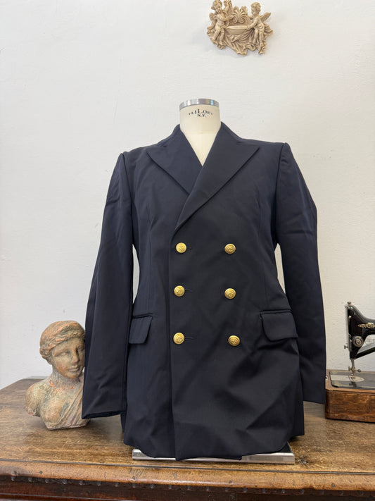 Vintage Italian Navy Double Breasted Jacket “XL”