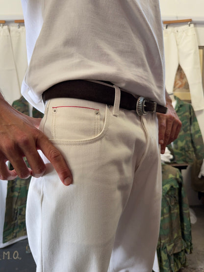 White Selvedge Pants Made in Italy - Mister Archive®