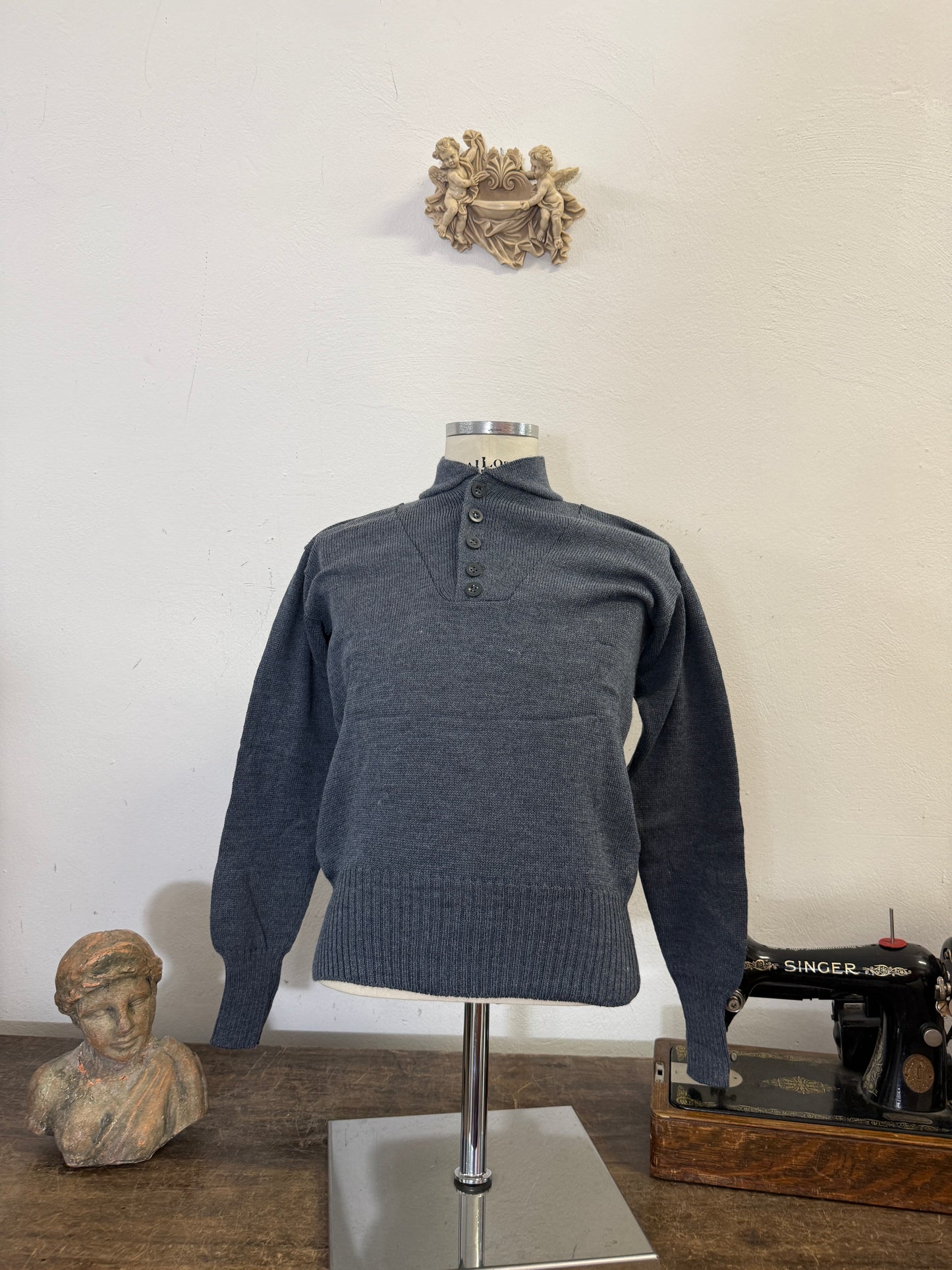 Vintage Sweater - Military Style “S”