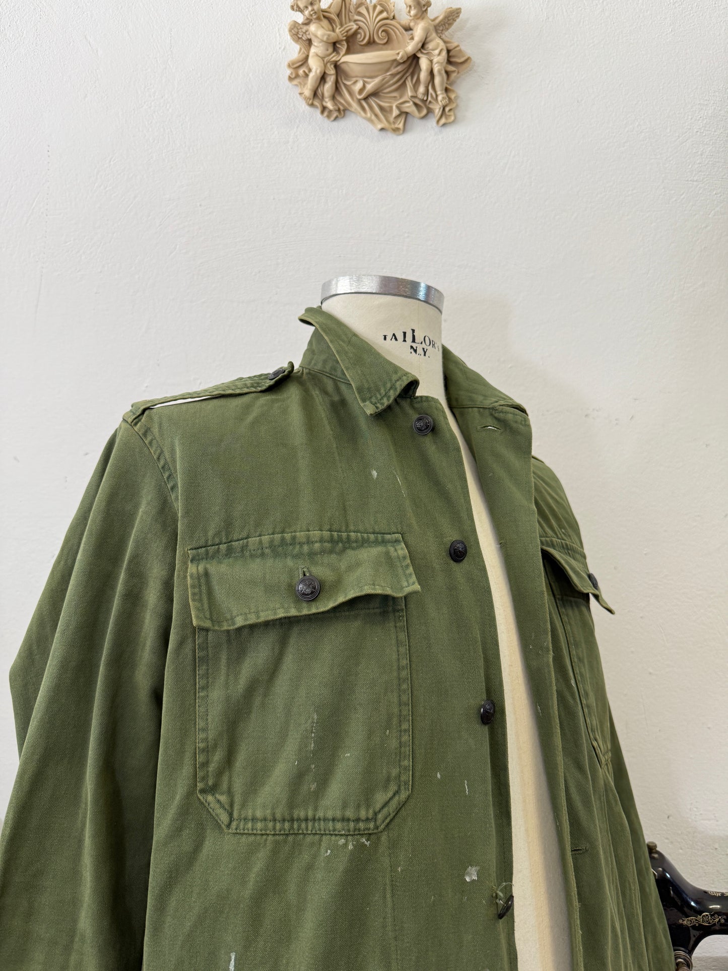 Vintage 80’s Faded Hungarian Army Shirt “S”