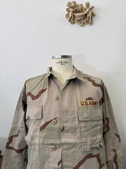 Vintage BDU Camo Jacket Ripstop US Army – L