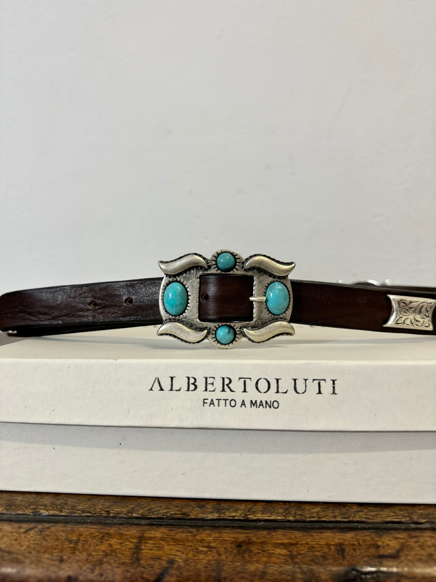 Western Concho Belt with Turquoise Accents