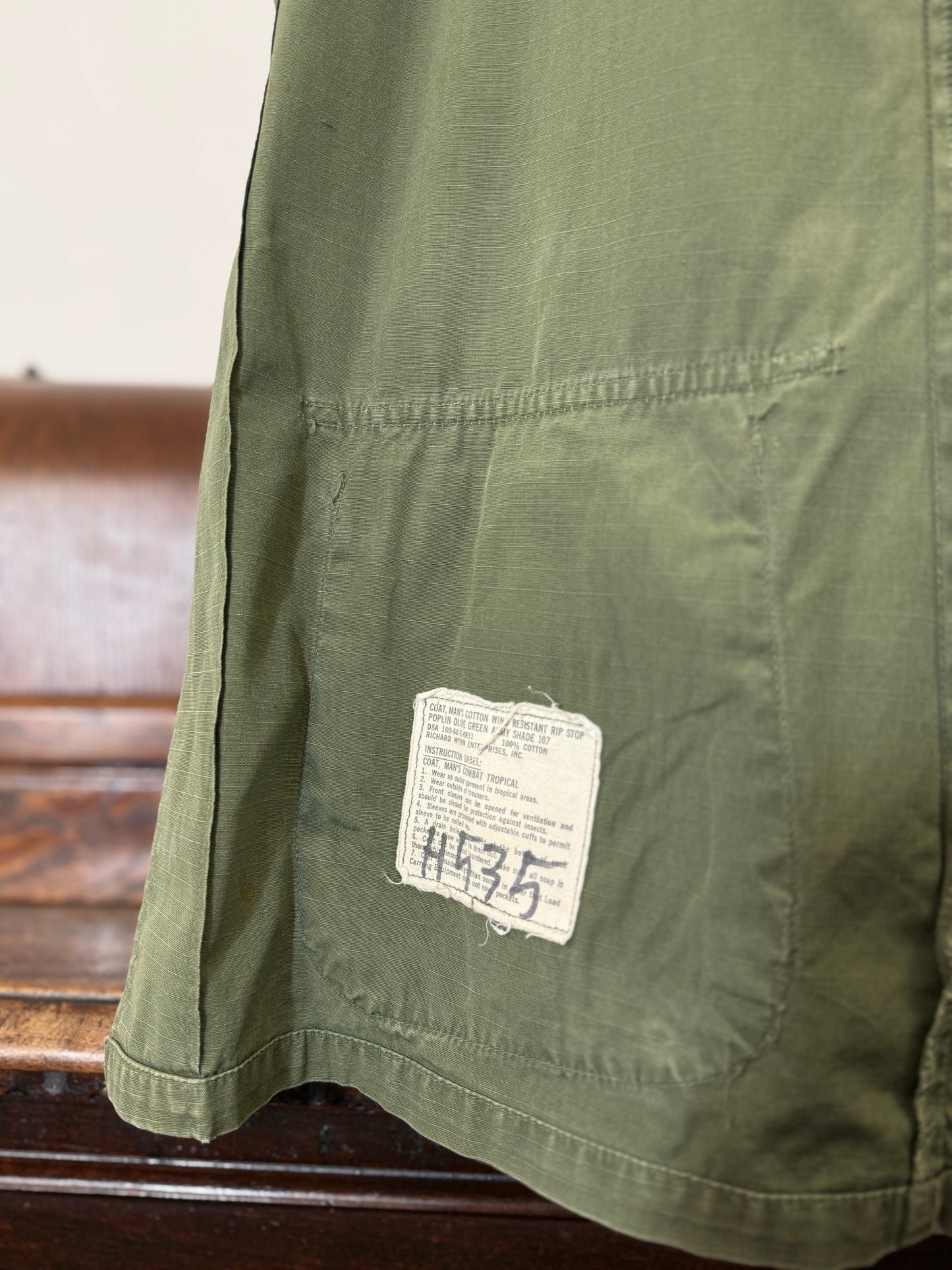 Vintage Rip Stop Jungle Jacket U.S. ARMY “M/L”