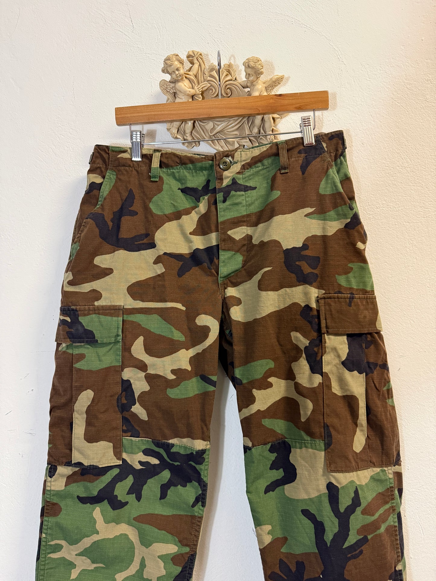 Vintage Woodland Camo Cargo Pants Us Army Rip Stop “W34”