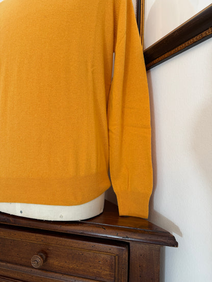 Essential Mustard Yellow Sweater - Made in Italy