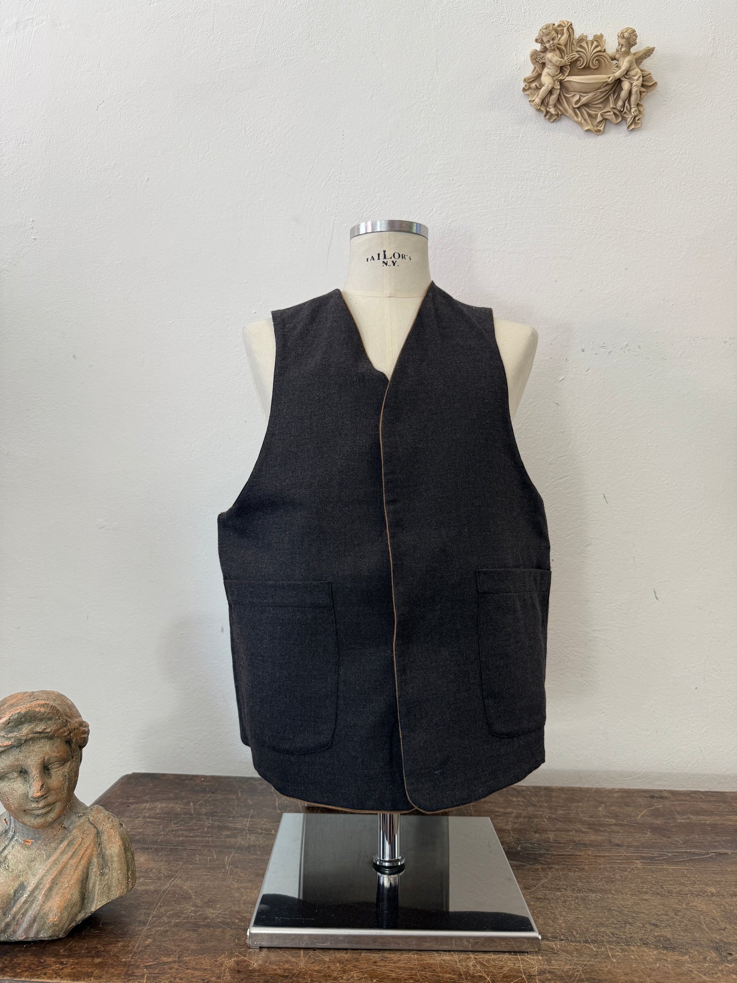 Vintage Reversible Guido Pellegrini Vest “XL”