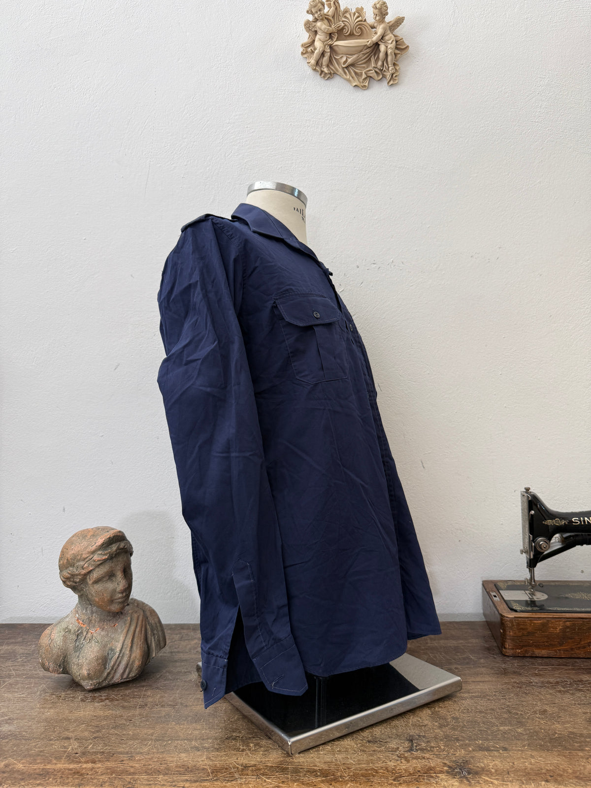 Vintage 80’s Italian Navy Shirt “L”