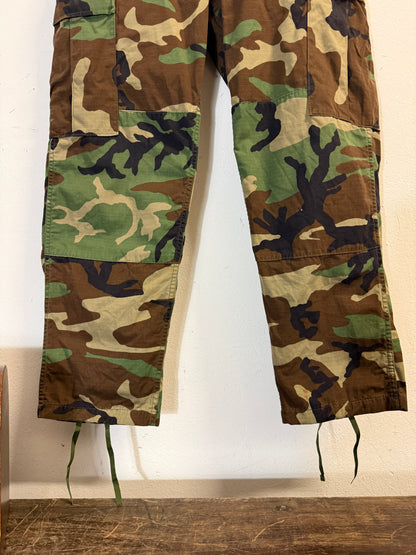 Vintage Woodland Camo Cargo Pants Us Army Rip Stop “W34”