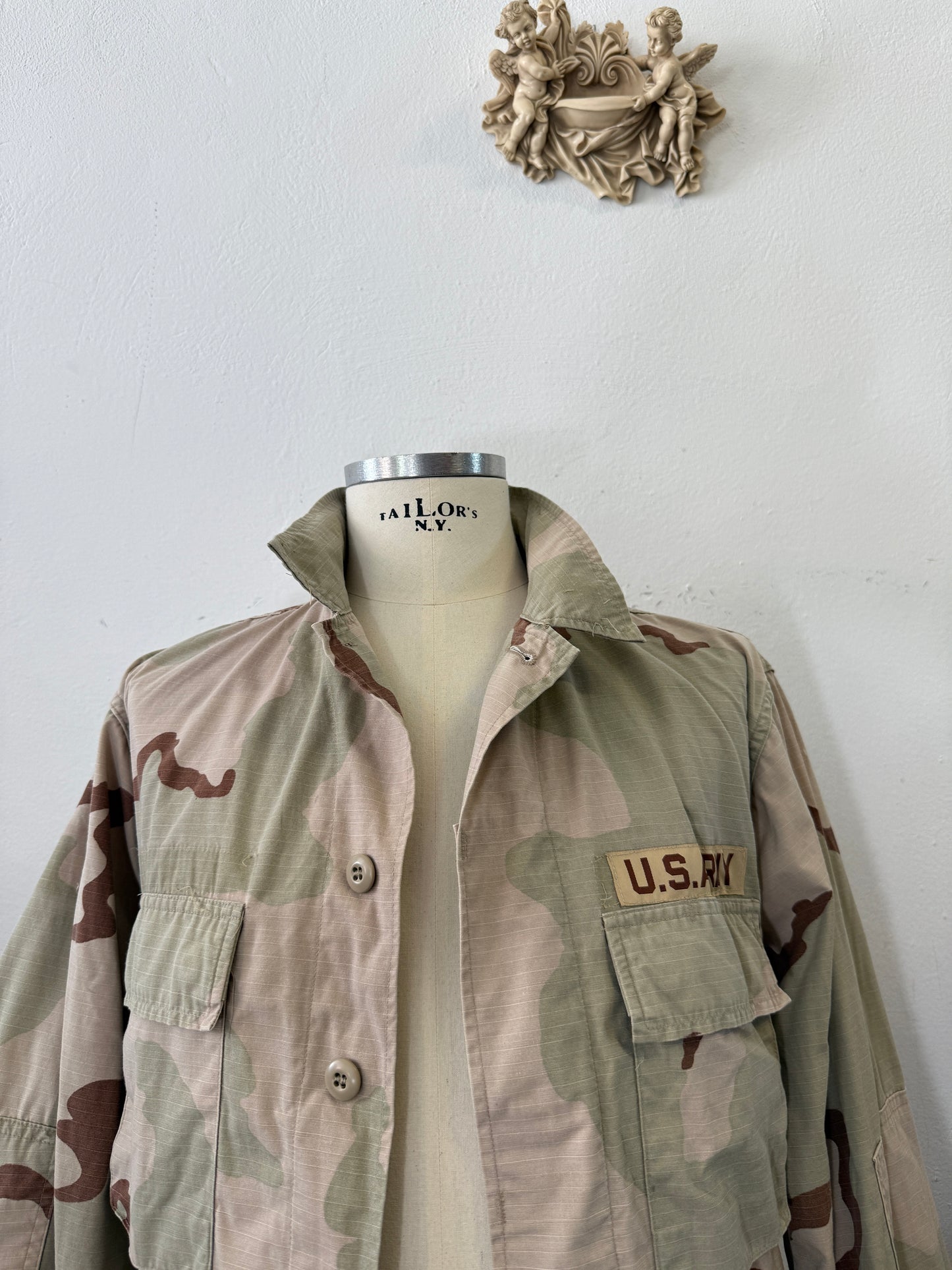 Vintage BDU Camo Jacket Ripstop US Army – L