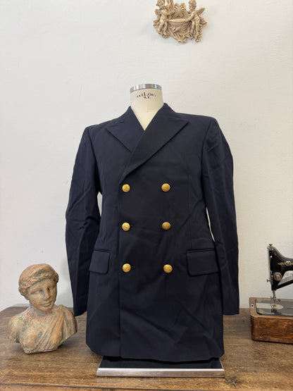Vintage Italian Navy Double Breasted Jacket “M/L”