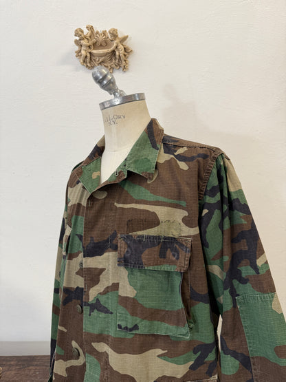 Vintage Woodland Jacket Rip Stop Us Army “L”