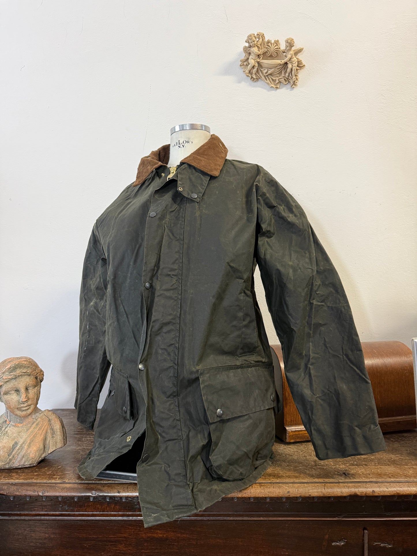 Vintage 80s/90s waxed jacket made in England “L/XL”