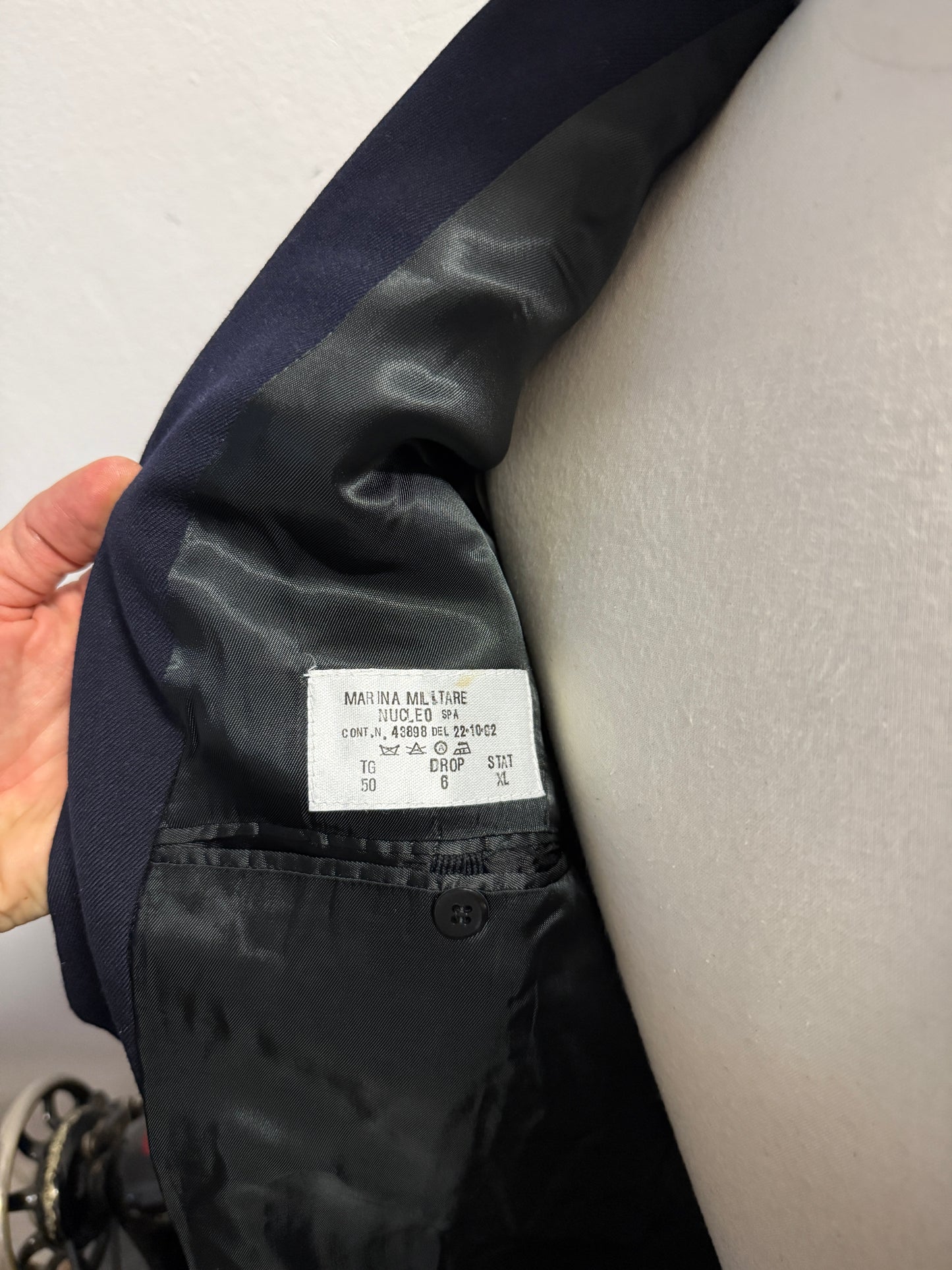 Vintage 90’s Italian Navy Double Breasted Jacket “XL”