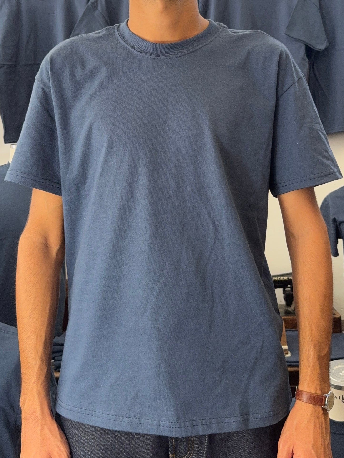 Blue Indigo Tee with U.S. Cotton - Mister Archive®